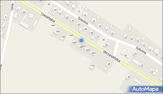 Kołaczkowo, Wrzesińska, 44F, mapa Kołaczkowo