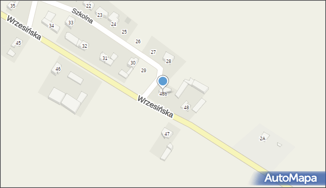 Kołaczkowo, Wrzesińska, 48b, mapa Kołaczkowo