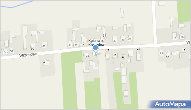 Konradów, Wrzosowa, 31, mapa Konradów