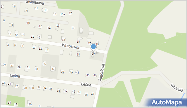 Kostkowice, Wrzosowa, 20, mapa Kostkowice