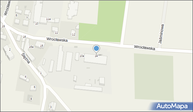 Kostomłoty, Wrocławska, 14, mapa Kostomłoty