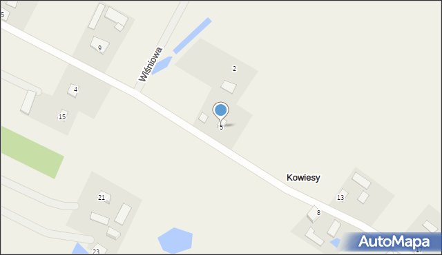 Kowiesy, Wrzosowa, 5, mapa Kowiesy