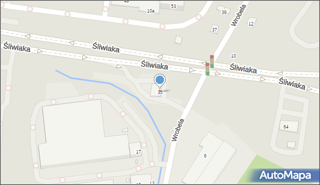 Kraków, Wrobela Feliksa, 35, mapa Krakowa