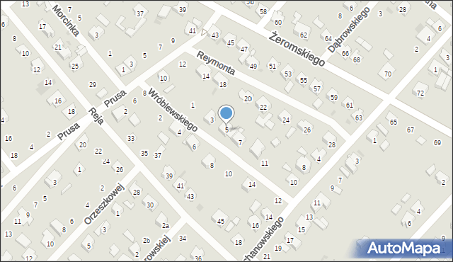 Krapkowice, Wróblewskiego, 5, mapa Krapkowice