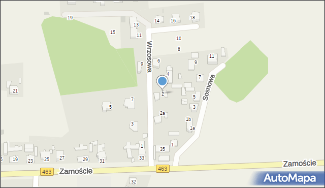 Krasiejów, Wrzosowa, 2, mapa Krasiejów