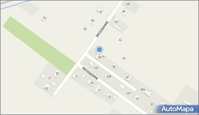 Krzaki Czaplinkowskie, Wrzosowa, 34, mapa Krzaki Czaplinkowskie