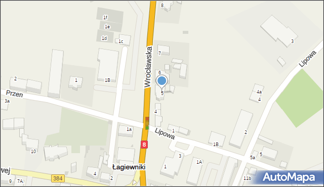 Łagiewniki, Wrocławska, 5, mapa Łagiewniki