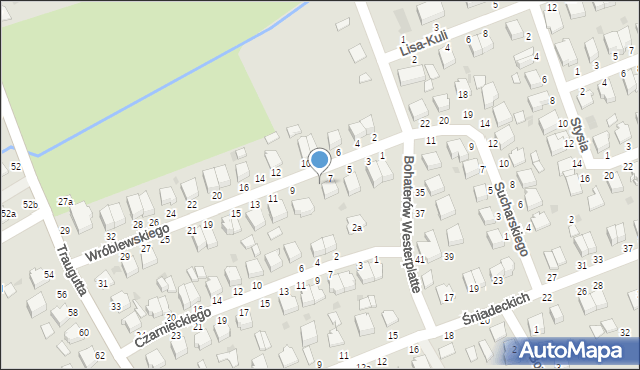 Łańcut, Wróblewskiego Walerego, gen., 7a, mapa Łańcut