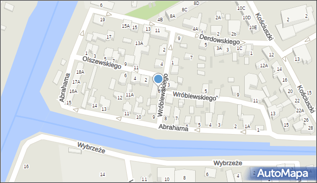 Łeba, Wróblewskiego Zygmunta, gen., 6, mapa Łeba