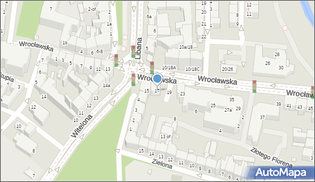 Legnica, Wrocławska, 17, mapa Legnicy