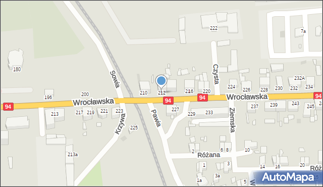 Legnica, Wrocławska, 212, mapa Legnicy