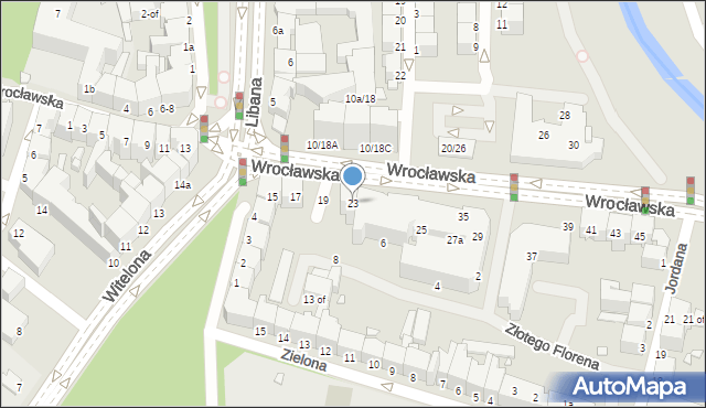 Legnica, Wrocławska, 23, mapa Legnicy