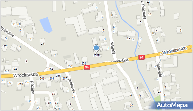 Legnica, Wrocławska, 254B, mapa Legnicy