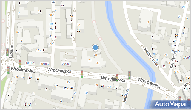 Legnica, Wrocławska, 28, mapa Legnicy