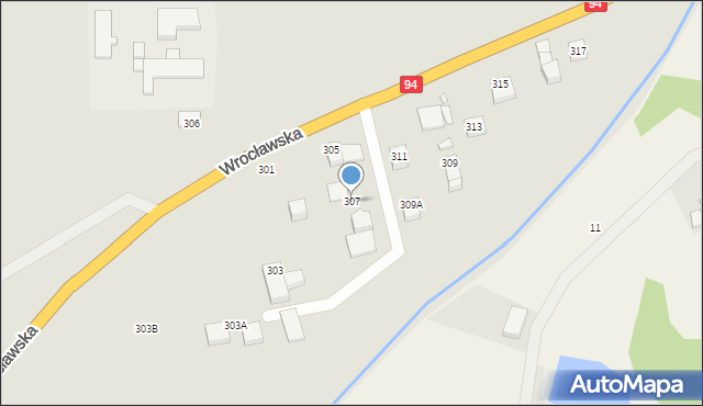 Legnica, Wrocławska, 307, mapa Legnicy