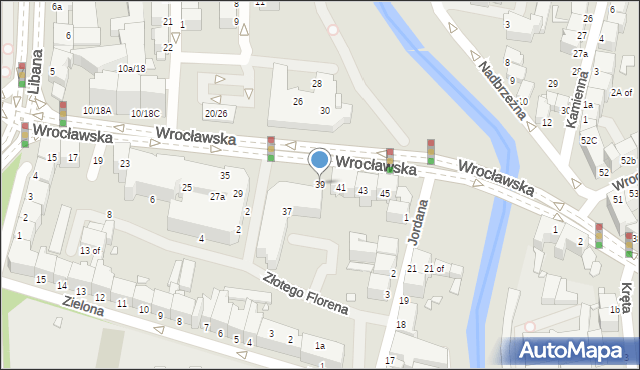 Legnica, Wrocławska, 39, mapa Legnicy