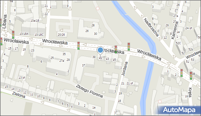 Legnica, Wrocławska, 41, mapa Legnicy