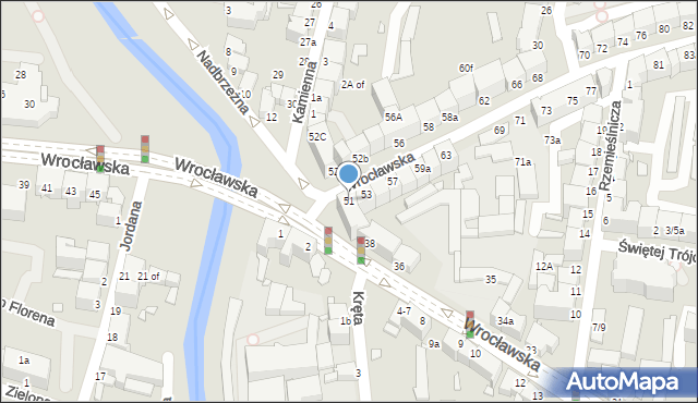 Legnica, Wrocławska, 51, mapa Legnicy