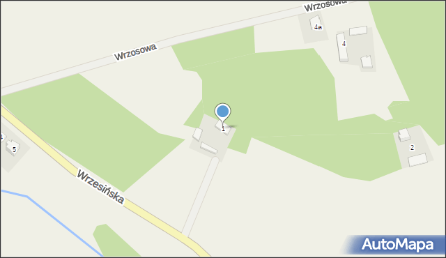 Leszczyca, Wrzesińska, 1, mapa Leszczyca