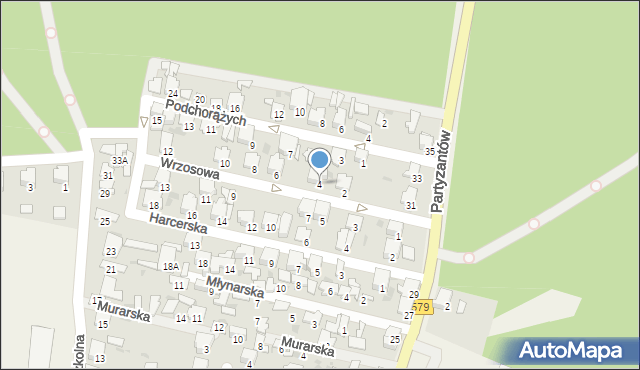 Leszno, Wrzosowa, 4, mapa Leszno