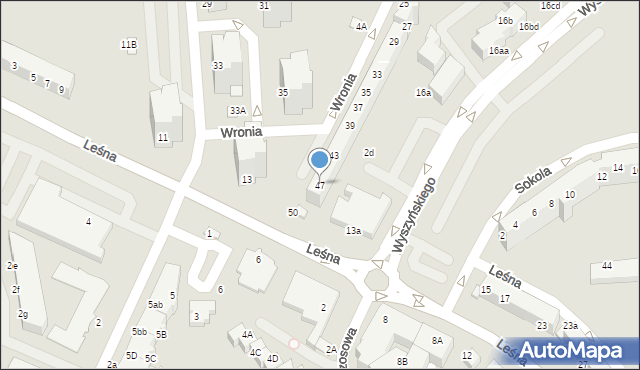 Lubin, Wronia, 47, mapa Lubin