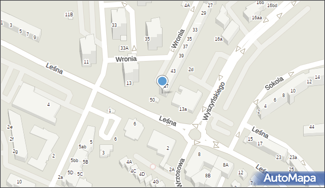 Lubin, Wronia, 49, mapa Lubin
