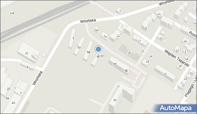 Lublin, Wrońska, 5C, mapa Lublina