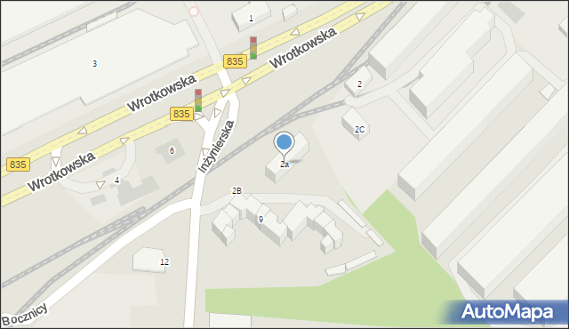 Lublin, Wrotkowska, 2a, mapa Lublina