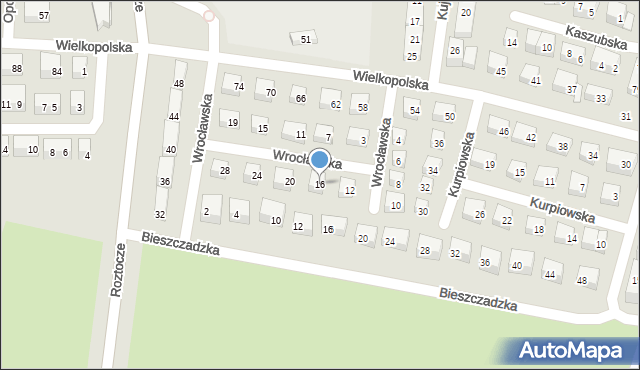 Lublin, Wrocławska, 16, mapa Lublina