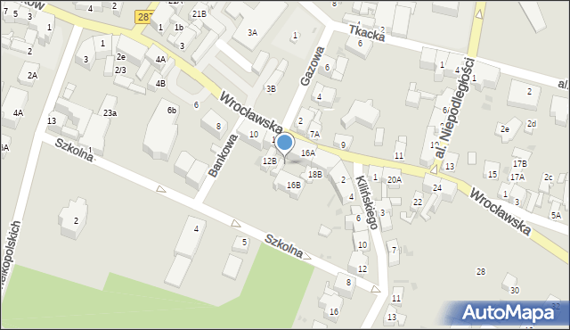 Lubsko, Wrocławska, 14B, mapa Lubsko
