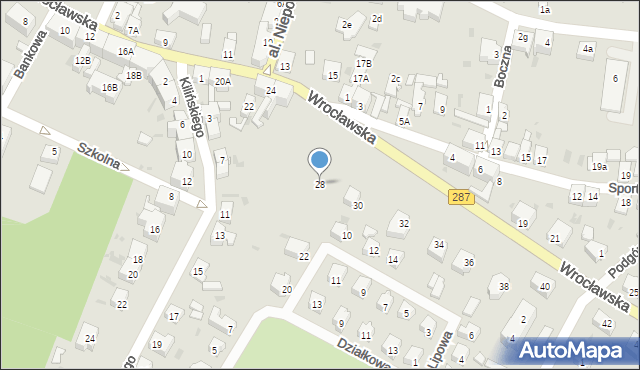 Lubsko, Wrocławska, 28, mapa Lubsko