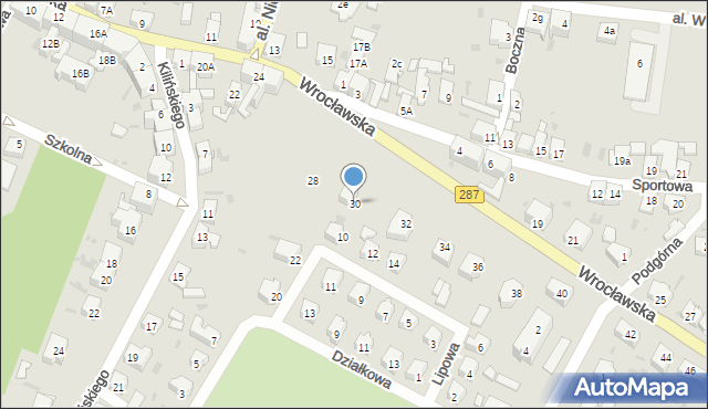 Lubsko, Wrocławska, 30, mapa Lubsko