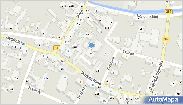 Lubsko, Wrocławska, 3A, mapa Lubsko