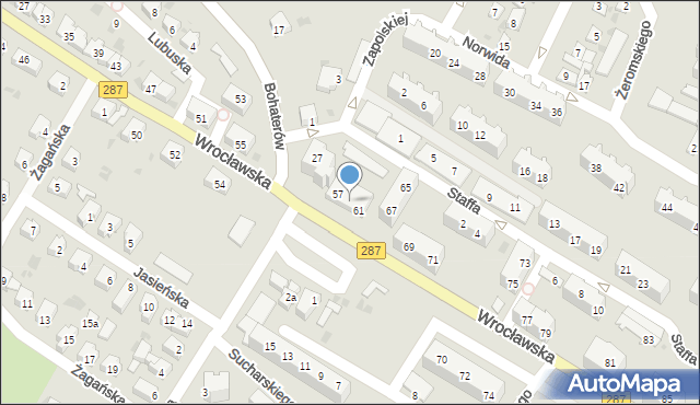 Lubsko, Wrocławska, 59, mapa Lubsko