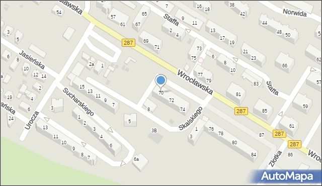 Lubsko, Wrocławska, 70, mapa Lubsko