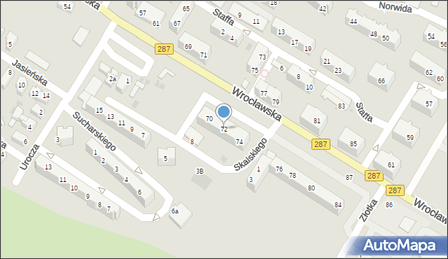 Lubsko, Wrocławska, 72, mapa Lubsko