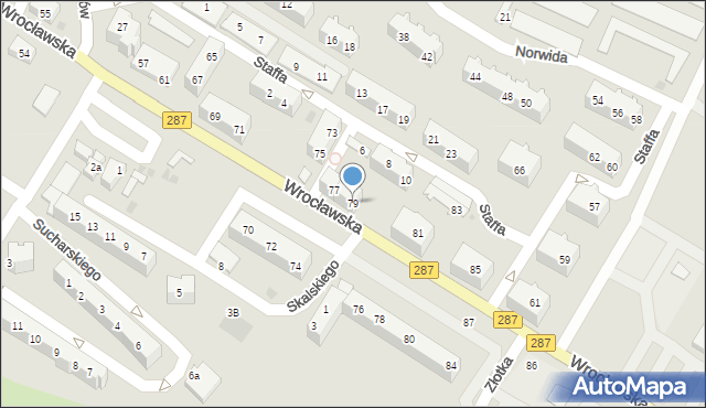 Lubsko, Wrocławska, 79, mapa Lubsko