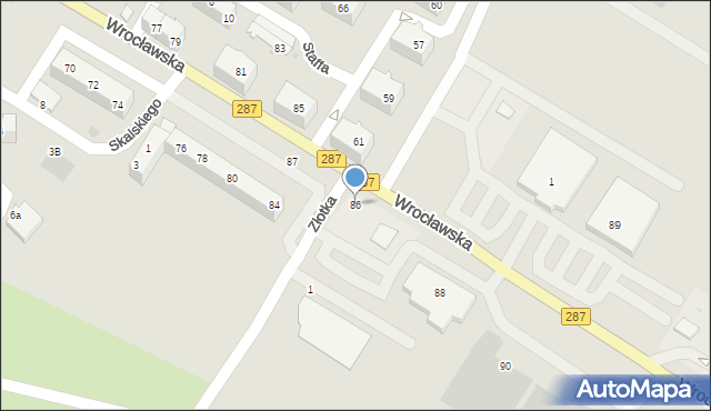 Lubsko, Wrocławska, 86, mapa Lubsko