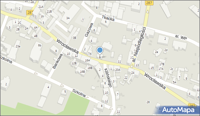 Lubsko, Wrocławska, 9, mapa Lubsko