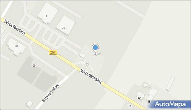 Lubsko, Wrocławska, 91, mapa Lubsko