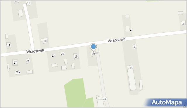 Micigózd, Wrzosowa, 15, mapa Micigózd