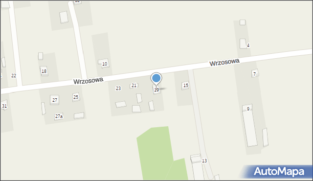 Micigózd, Wrzosowa, 19, mapa Micigózd