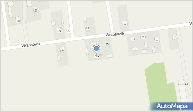 Micigózd, Wrzosowa, 27a, mapa Micigózd