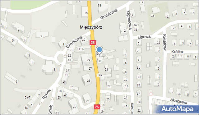 Międzybórz, Wrocławska, 32, mapa Międzybórz