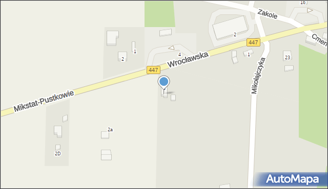 Mikstat, Wrocławska, 2, mapa Mikstat