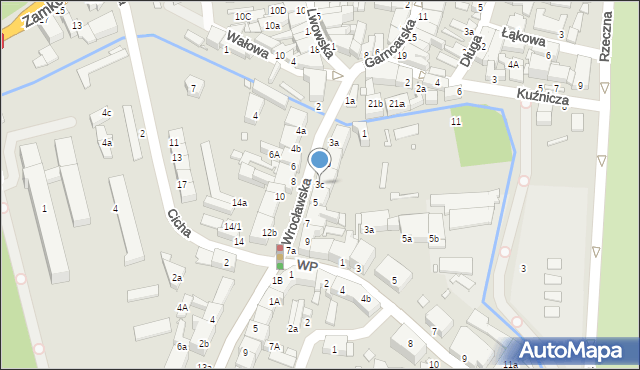 Milicz, Wrocławska, 3c, mapa Milicz