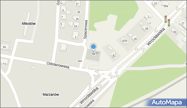 Mirków, Wrocławska, 64, mapa Mirków