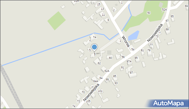 Myszków, Wronia, 3, mapa Myszków