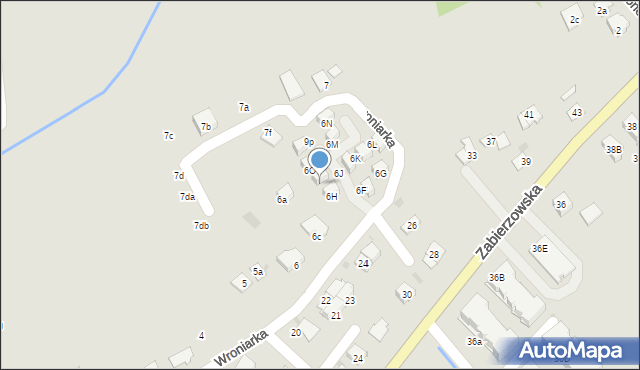 Niepołomice, Wroniarka, 6I, mapa Niepołomice