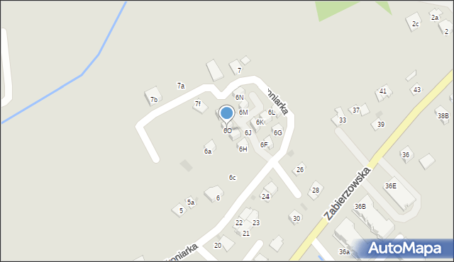 Niepołomice, Wroniarka, 6O, mapa Niepołomice